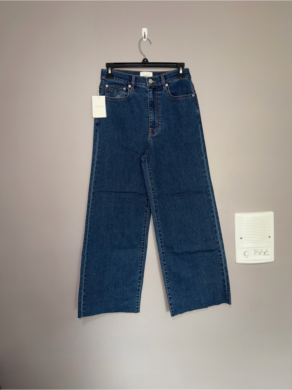 High-Rise Wide Leg Jeans in Deep Indigo